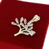 4065 Złota zawieszka cyrkonie błyszcząca pozłacana 14k drzewko szczęścia